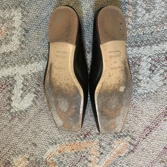 Square Toe Ballerina Flats: s38 Black,  EUC - Picture 5 of 5